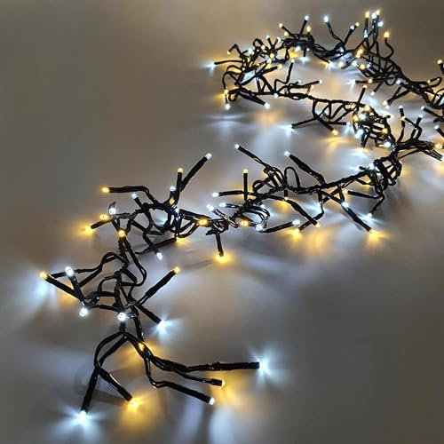 LED Büschel Lichterkette Warmweiß Kaltweiß MIX - innen & außen - 8 Funktionen IP44 5,5m | 768 LED