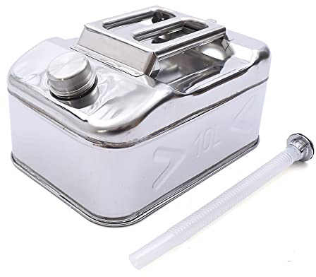 JAYEUW Bidon à essence avec bec verseur - 10 l - Bidon épais - Pour essence, diesel, huile de moteur, etc
