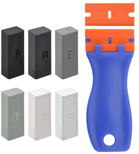 Laminat Wachs Reparaturset Weiß Grau Hartwachs Linoleum Reparaturset Fliesen PVC Vinyl Möbel Parkett Holzwachs Reparatur Boden, Ausbesserungsset zum auffüllen Reparieren von Löchern und Kratzern