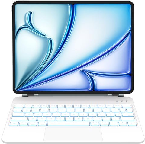 Otuoor Funda con teclado para iPad Air de 11 pulgadas (2024 M2) y iPad Pro de 11 pulgadas (4ª/3ª/2ª/1ª generación), teclado mágico para iPad Air de 5ª/4ª generación con retroiluminación de 7 colores,