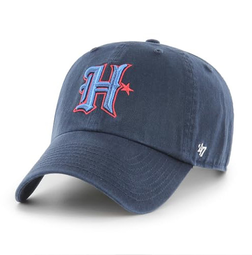 '47 NFL Houston Texans Clean Up Unisex-Baseballkappe, Verstellbarer Riemenverschluss, Einheitsgröße, Team Logo, Farbe Navy Blau