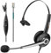 Corded Telephone Headset With Noise Canceling Mic for ShoreTel Plantronics Polycom Zultys Toshiba NEC Aspire Dterm Nortel Norstar Meridian Siemens ROLM Packet8 Landline Deskphones(New Upgrades)