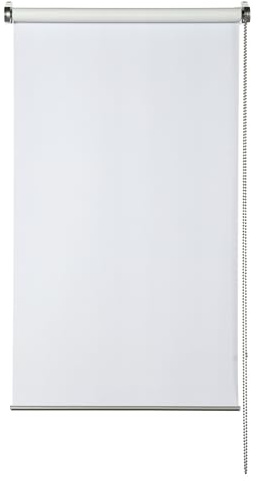 GARDINIA EASYFIX Rollo Premium zur Verdunkelung, Rollo ohne Bohren zum Kleben oder Klemmen, Blickdicht, Sichtschutz, Blendschutz, Inkl. Montage-Teile, Weiß, 75 x 150 cm (BxH)