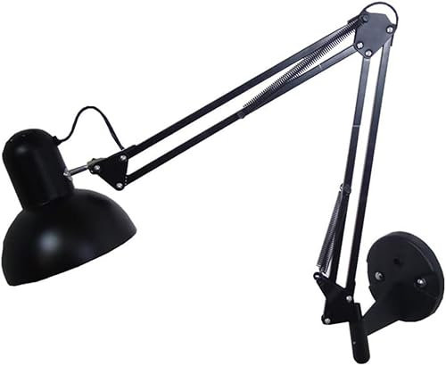 PZAOJAU Black Industrial Swing Arm Wall Light Adjustable Long Arm Wall Sconces Lamp Aluminum Double-arms Folding Architect Work Wall Mount Lighting For Bedroom Reading Living Room