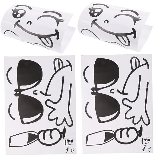 Garneck 4sheets Sticker Decorations for Kitchen Fridge Decor Peel and Stick Wall Art Cartoon Stickers Kitchen Wall Decals