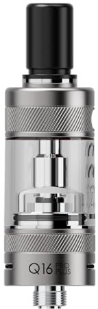 Justfog Atomizador Q16 PRO PLUS para cigarrillo electrónico Justfog Q16/Q16 PRO, depósito de 3,0 ml, cristal pyrex, bobina de 1,6 Ohm incluida (Producto sin nicotina) (Plata)