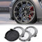 4 Stück Nabendeckel für Car 75mm Radnabendeckel Felgendeckel ABS Felgenkappen Nabenkappen Wheel Caps Radnabenabdeckung, Black