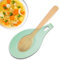 CHEFZOCO Soporte Reposa Cuchara Silicona Para Cocina, Reposacucharas de silicona, Soporte para cubiertos de cocina, Apoya utensilios de Encimera, Porta cucharas de silicona, Libre BPA, Verde
