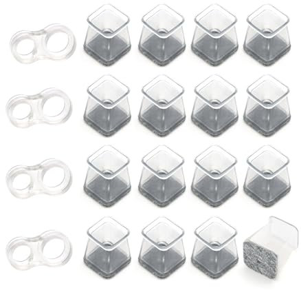 Darbir Set 16 Gommini per Sedie e 4 Protezioni Maniglia in Silicone, Coprigambe per sedie, Tappi Antirumore, Paracolpi antiurti per Porte, Fermaporta Maniglia Proteggi Muro e Mobili.