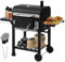 TEENO -Barbacoa Carbon de Leña XXL Exterior, Parrilla Barbacoa Portatil con Tapa, Termómetro, Guantes Anticalor, Chimenea Y Abridor de Botellas Integrados.