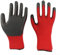 Guanti da lavoro rivestiti in nitrile, 12 pezzi, traspiranti e impermeabili, per edilizia e giardinaggio (rosso)