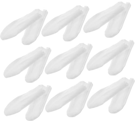 WEKADRIN 150pcs Disposable Breathable Finger Covers White Stretch Cotton Protective Sleeves Practical Fingertip Wraps for Beauty Treatments and Everyday Use