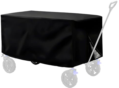 VOSSOT Abdeckung für Bollerwagen, Gartenwagen Abdeckung Wasserdicht, Outdoor Faltbare Wagon-Abdeckung Abdeckung für Bollerwagen, Outdoor Faltbare Abdeckung zum Staub Sonnenlicht Schnee Wasser