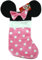Disney Mouse Ears 18 Velour Christmas Stocking with Plush Cuff (Minnie Mouse - Pink)