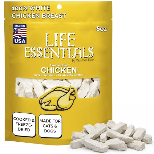 Catmandoo Cat Mann Doo Life Essentials Gefriergetrocknet Hühnerwürfel Cats Dogs Leckereien Nahrungs 5 Unzen