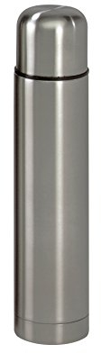 axentia Edelstahl-Isolierbehälter Isolierflasche für Warm-und Kaltgetränke, Silber, 6.5 cm