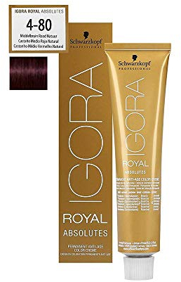 Schwarzkopf Igora Absolutes Tinte Permanente, Tono 4-80 - 60 ml