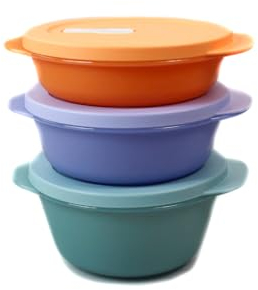 TUPPERWARE Microflash Redondos 1,0 L púrpura amarillo