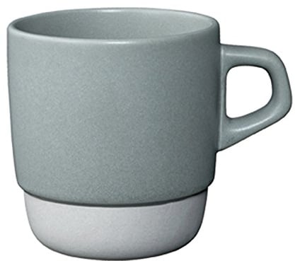 Kinto Slow Style Stacking Mug - Japanese Stoneware Navy Terracotta White Grey (Grey)