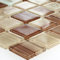 Glas Mosaikfliesen Lafayette Braun Beige Gestreift Wand Bordüre Badezimmer Küche