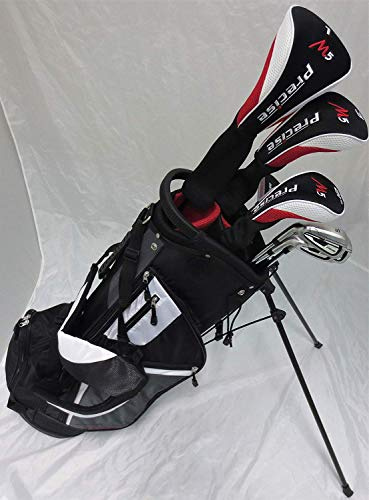 NEW Mens Left Handed Complete Golf Set Custom Made Clubs for Tall Men 6'0 to 6' 6 Tall Driver, Fairway Wood, Hybrids, Irons, Putter, Stand Bag