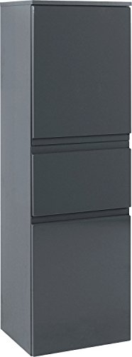 Held Möbel Cardiff Midischrank 40, Holzwerkstoff, Graphitgrau, 35 x 40 x 130 cm