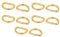 sourcing map 10 Stück 10mm innere Breite Gold Gürtel D Ringe Halbringe Halbrundringe DE de