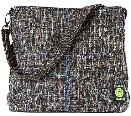 DIME BAGS Urban Tote | Hanf Unisex Geldbörse | Geräumiger Stauraum und verstellbarer, abnehmbarer Schultergurt, Beton