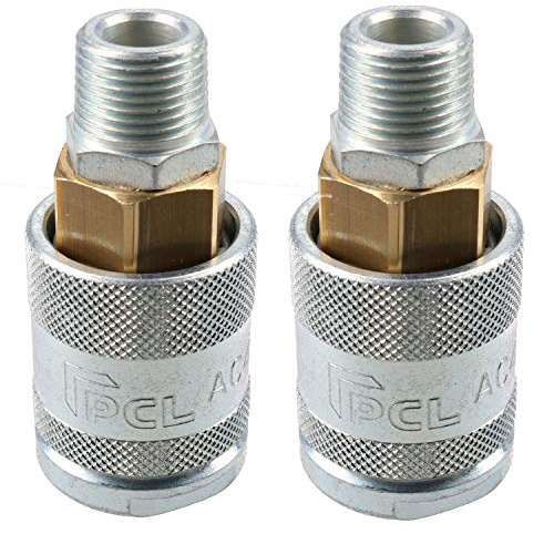 PCL 60 Series Female Coupler Air Fitting Air Hose 3/8 BSP Male Thread AC4EM x 2
