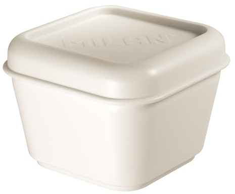 RECIPIENTE PARA ALIMENTOS CUADRADO 0,33L TAPA BLANCA MILAN