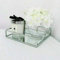 Square Silver mirror candle tray plate wedding table decorative mirror tray 20CM