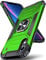 DASFOND Designed for iPhone XR Case, Military Grade Shockproof Protective Phone Case Cover with Enhanced Metal Ring Kickstand [Support Magnet Mount] for iPhone XR, Grass Green