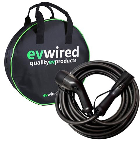 EV Wired Type 2 to Type 2 10 metre EV charging cable 32A 22kW three phase Fast charging cable with free carry case