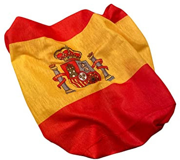 MIBANDERA Braga Bandera España para el Cuello o Cabeza en Suave Poliéster Elástico. Braga Multiposición Unisex