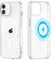 Yoedge Clear Magnetic Case for iPhone 12 mini with Built-in Magnets Compatible with MagSafe Charging 5,4 inch, Ultra Slim PC + TPU Silicone Protective Shockproof Bumper Cover, Transparent
