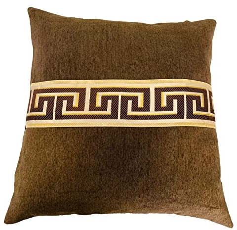 Bavary 2er Set Luxus Kissenbezüge Sofakissen Kopfkissen mit Reisverschluss Medusa Stil 45x45.cm