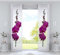 Gardinenbox 2er Set Schiebegardinen Flächenvorhänge »Izmir« HxB 245x60 cm Orchidee Lila Voile Halbtransparent Paneelwagen Beschwerungsstange, 2022400-2