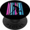 Retro Live Love Hockey-Silhouette, bunte Farben, Vintage PopSockets mit austauschbarem PopGrip