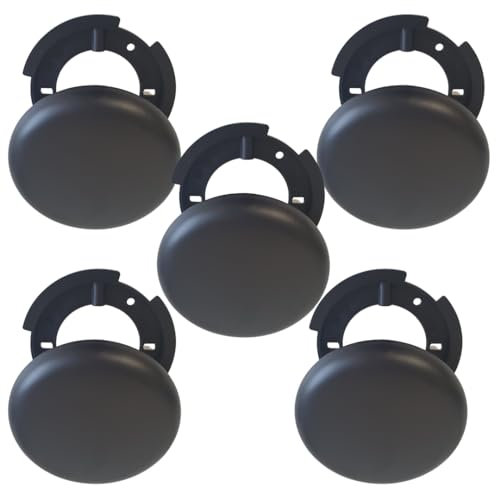 Lampen Abzweigdosen, Abdeckdose, Verteilerdose,Baldachin weiß, superflach, Ø 100m / 130mm, Höhe 1,5 cm (5x 130mm schwarz)