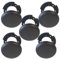 Lampen Abzweigdosen, Abdeckdose, Verteilerdose,Baldachin weiß, superflach, Ø 100m / 130mm, Höhe 1,5 cm (5x 130mm schwarz)