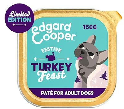 Edgard & Cooper Hundefutter Nass Pate Hund Erwachsene Getreidefrei Nassfutter Natürliche Nahrung 150g x 11 Schale Festlicher Frisches Truthahn, Gesunde Ernährung, Schmackhaft, Dog Food