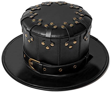 HINGTAT Halloween Steampunk Pest-Doktor Neutral Magic Hat Gentleman Zylinderhut Männer Weiblich Cosplay Prom Requisiten magische Hut Gentleman Party Top Hut