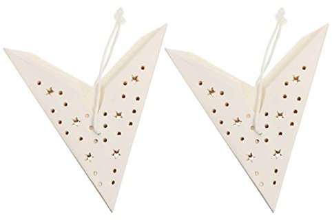 Amosfun 2st Papierlaterne Mit Neunzackigen Sternen Sternendekor Kronleuchter Papierdekorationen Sternlaterne Aus Papier Hängende Sterne Hängende Papierlaternen Ersatzlampenschirm