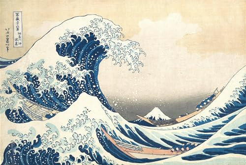 YOGEON Hokusai - The Great Wave of Kanagawa Unique 1000 Pieces Puzzles for Adults Artwork Jigsaw Puzzle Family Game (Great Wave 15''x 10'' 1000P)