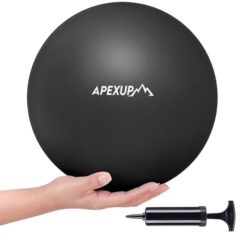 APEXUP 22,9 cm großer Pilates-Ball, kleiner Gymnastikball für Yoga, Fitness, Balance, Kerntraining, Physiotherapie