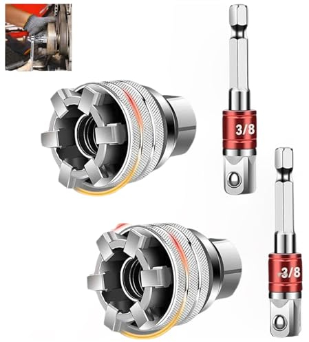 ZPECIAL Clé à douille universelle multifonction - Outil de maintenance universel, manchon de clé à douille à entraînement réglable, for outil de réparation professionnel métrique 3/8(2pcs)