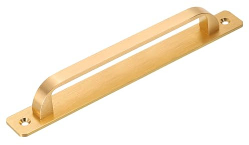 sourcing map 1 Pcs Barn Door Handle, 8.35 Inch Door Pull Handles, Patio Gate Handle for Cabinet Garage Sliding Door Closet Drawer Shed, Gold