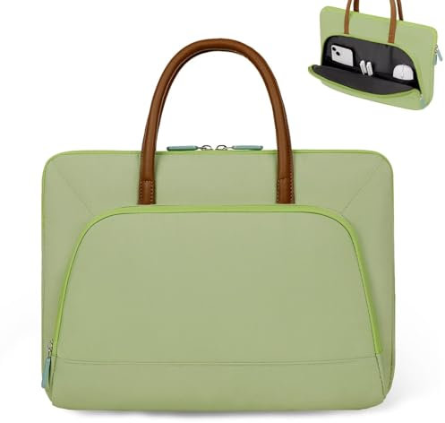 Clufar Laptop Tasche 15.6zoll Herren Wasserdichte Laptoptasche 15+ Zoll Damen 14 Zoll Laptop Case Aktentasche Notebooktasche Laptop Bag Laptophülle für Notebook Computer Green