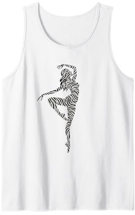 Ballet Dancer Zebra Ballerina Dance Women Girls Animal print Tank Top