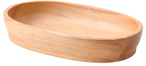 LICHENGTAI Haushaltsgeschirr Schalen aus Holz, Ovale Schale aus Holz Getrocknete Früchte Tablett Holzgeschirr Küchenschale Dekoration für Lebensmittel Sushi Dessert Foto Requisite